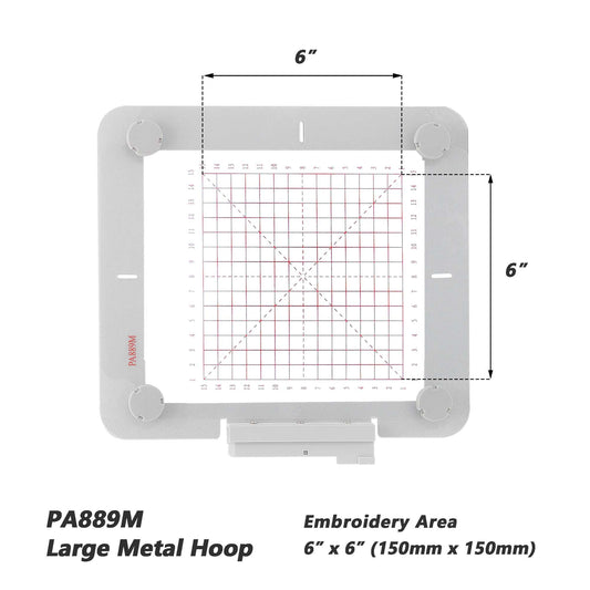Magnetic Hoop for Pfaff Creative Sensation, Vision | Metal Magnet Embroidery Machine Sash Frame | 5.9x5.9"