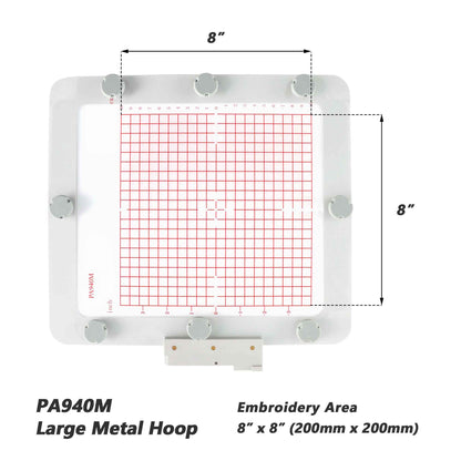 Magnetic Hoop for Husqvarna Viking | Metal Magnet Embroidery Machine Sash Frame | 8x8"