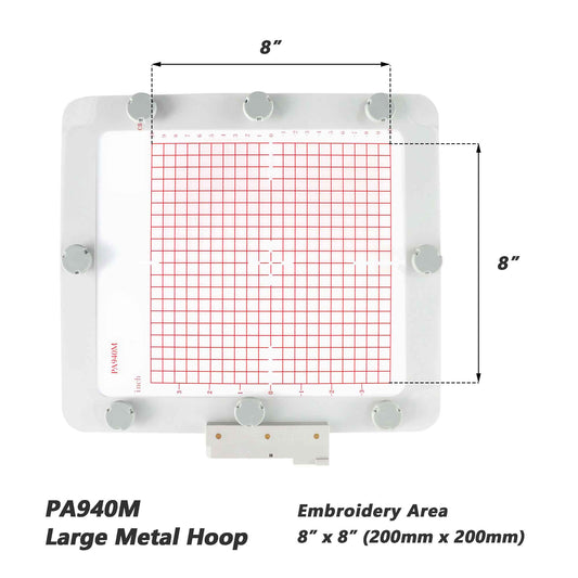 Magnetic Hoop for Pfaff Icon, Icon 2, Creative Sensation Pro Ⅱ | Metal Magnet Embroidery Machine Sash Frame | 8x8"