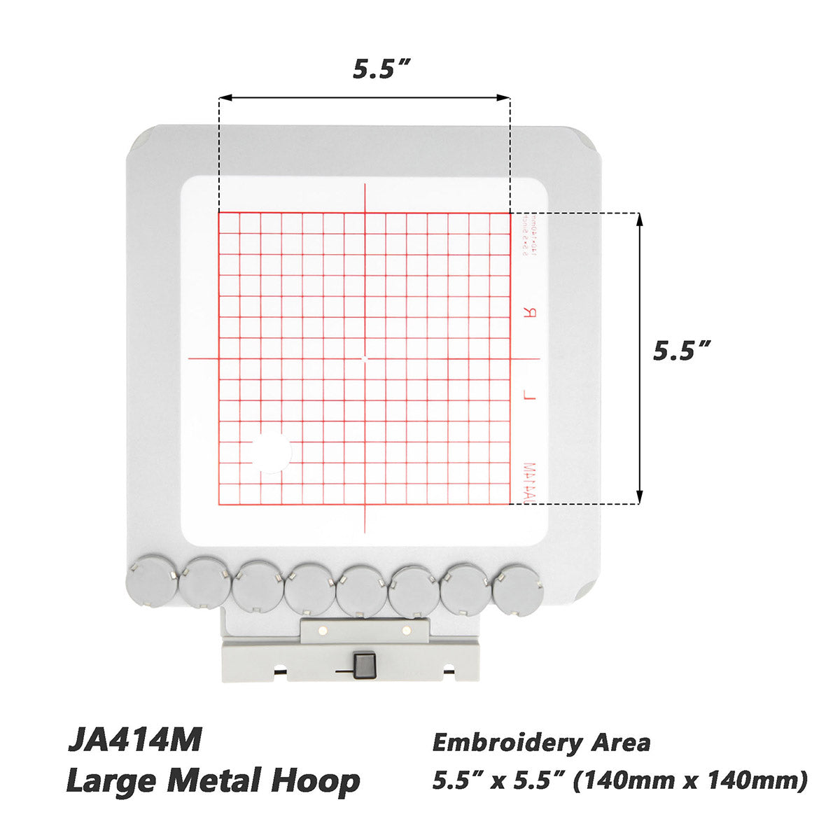 Magnetic Hoop for Elna eXpressive 830, 830L, 9500, 9600 Haute Couture | Metal Magnet Embroidery Machine Sash Frame
