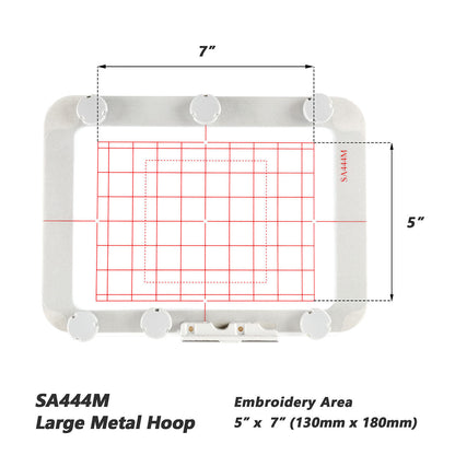 Magnetic Hoop Set for Brother PE700, PE750, PE770, PE780D, PE800, PE900, SE1900, SE2000, SE1800, Innov-ís NS1150E, NS1250E, NS2750D, Metal Magnet Embroidery Machine Sash Frames