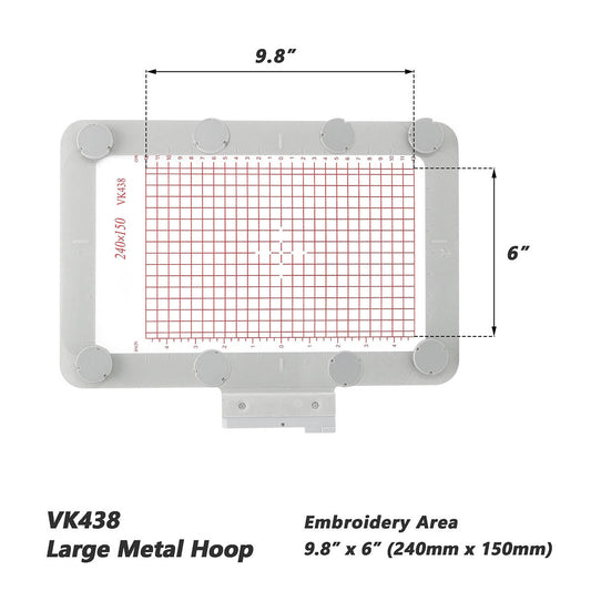 Magnetic Hoop for Pfaff creative icon, sensation, version, performance, 4.5, 3.0 | Metal Magnet Embroidery Machine Sash Frame | 9.4x5.9"